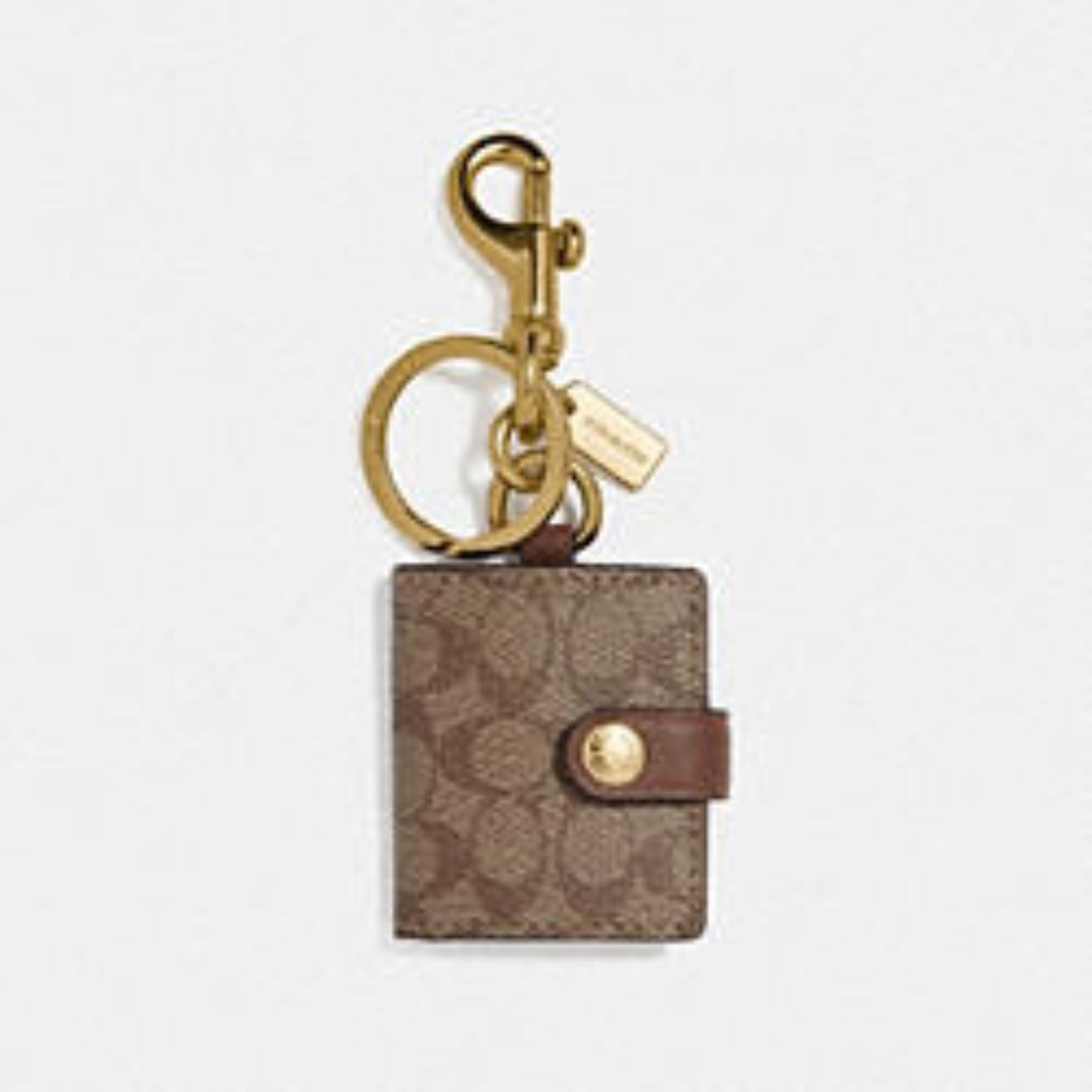 Coach Picture Frame Bag Charm in Signature Canvas